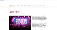 Desktop Screenshot of luminositylightandsound.com